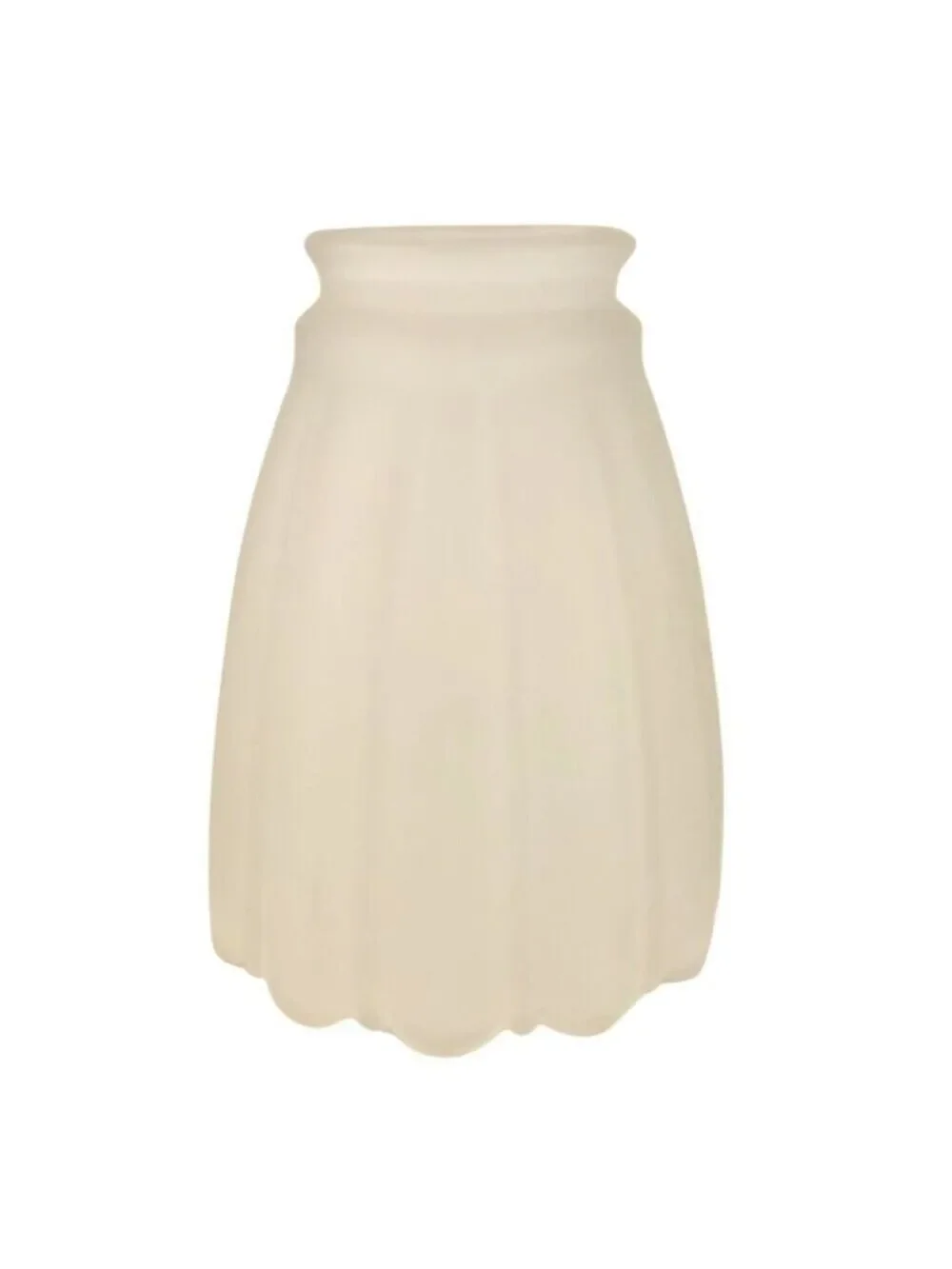 Vintage Frosted Glass Light Shade 4.5 Inch, Scalloped Chandelier Bulb Cover, Ret